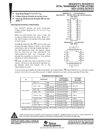 Datasheet SN74AHC573PWLE manufacturer TI