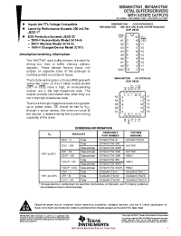 Datasheet SN74AHCT541DBRE4 manufacturer TI