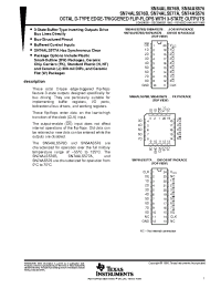 Datasheet SN74ALS577ADWRE4 manufacturer TI