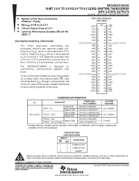 Datasheet SN74ALVC164245DGGT manufacturer TI