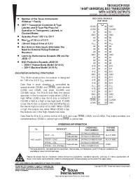 Datasheet SN74ALVCH16501KR manufacturer TI