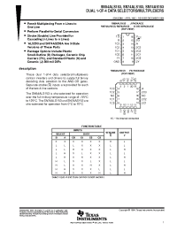 Datasheet SN74AS153DR manufacturer TI