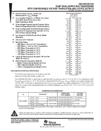 Datasheet SN74AVC20T245ZQLR manufacturer TI