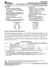 Datasheet SN74AVCH2T45DCTT manufacturer TI