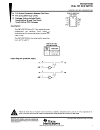 Datasheet SN74CBT3306 manufacturer TI