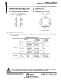 Datasheet SN74HC14NSLE manufacturer TI