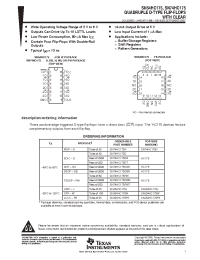 Datasheet SN74HC175DR manufacturer TI