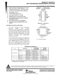 Datasheet SN74HC191N3 manufacturer TI