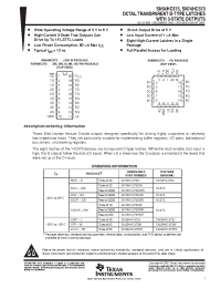 Datasheet SN74HC373DBLE производства TI