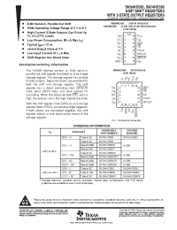 Datasheet SN74HC595 manufacturer TI