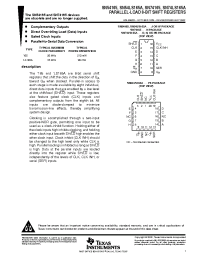 Datasheet SN74LS165ANSR manufacturer TI