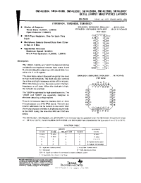 Datasheet SN74LS604 manufacturer TI