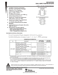 Datasheet SN74LVC2G32YZAR manufacturer TI