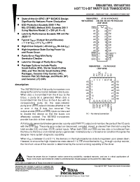 Datasheet SNJ54ABT853FK manufacturer TI