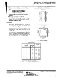 Datasheet SNJ54ALS151W производства TI