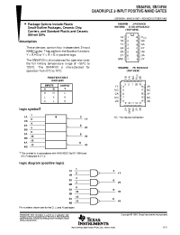 Datasheet SNJ54F00FK manufacturer TI