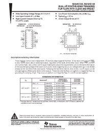 Datasheet SNJ54HC109J manufacturer TI