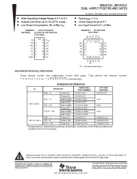 Datasheet SNJ54HC21J manufacturer TI