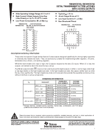 Datasheet SNJ54HC573AFK производства TI