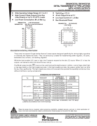 Datasheet SNJ54HC573AW производства TI