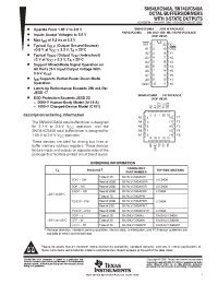 Datasheet SNJ54LVC540AJ manufacturer TI
