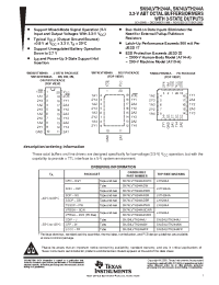 Datasheet SNJ54LVTH244AFK manufacturer TI