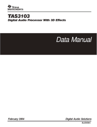 Datasheet TAS3103IDBT manufacturer TI