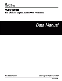Datasheet TAS5036CPAG manufacturer TI