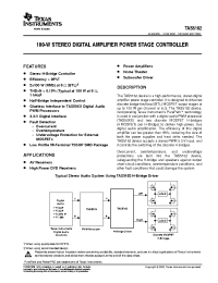 Datasheet TAS5182IDCA manufacturer TI