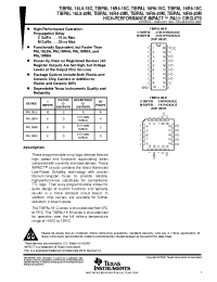 Datasheet TIBPAL16L8-15CFN manufacturer TI