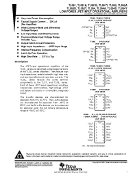 Datasheet TL061 manufacturer TI