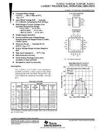 Datasheet TLC27L2ACDR manufacturer TI