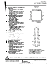 Datasheet TMS370CX7XFZ manufacturer TI