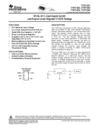 Datasheet TPS71501 manufacturer TI