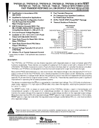 Datasheet TPS75225-Q1 manufacturer TI