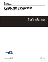 Datasheet TUSB3410IVF manufacturer TI