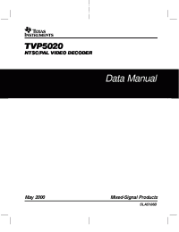 Datasheet TVP5020TQFP manufacturer TI