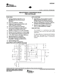 Datasheet UCC2541PWPRG4 manufacturer TI