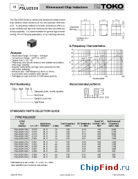 Datasheet FSLU2520 manufacturer TOKO