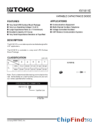 Datasheet KV1811E manufacturer TOKO