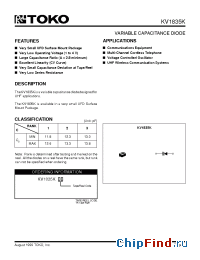 Datasheet KV1835K manufacturer TOKO