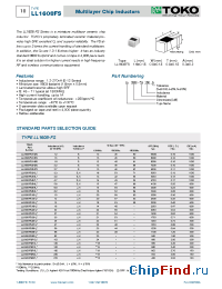 Datasheet LL1608FS1N2S manufacturer TOKO
