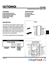 Datasheet TK10487DCTL производства TOKO