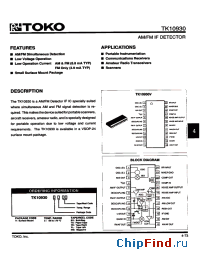 Datasheet TK10930 manufacturer TOKO