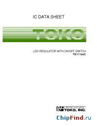 Datasheet TK11115 manufacturer TOKO