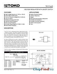 Datasheet TK11120SIL производства TOKO
