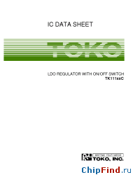 Datasheet TK11126SIL производства TOKO