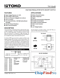 Datasheet TK11213BUCB manufacturer TOKO