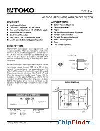 Datasheet TK11227MBX manufacturer TOKO