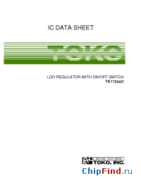 Datasheet TK112xxCU manufacturer TOKO